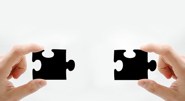 Photo of two matching puzzle pieces