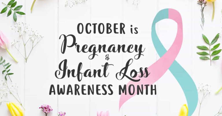 the words “October is Pregnancy & Infant Loss Awareness Month”